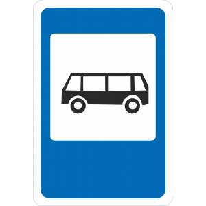 ДОУ-133 -  Дорожный знак Автобусная остановка (пластиковый)