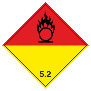 Знак безопасности 5.2 «Органические пероксиды» (чёрные буквы)