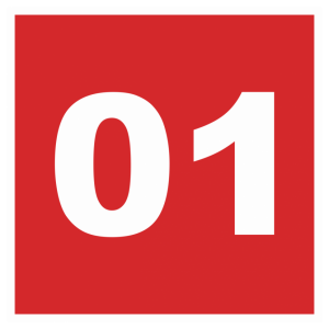 Т-1063 - Знак безопасности «При пожаре звонить 01» (красный фон)