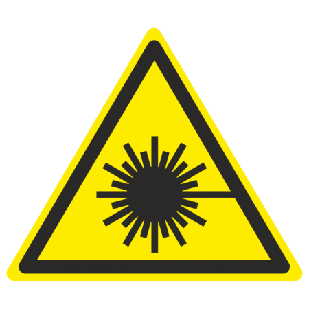 Знак безопасности W-10 «Опасно. Лазерное излучение»