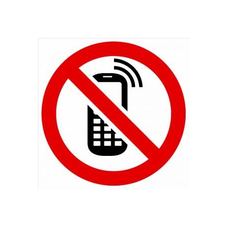 Знак Использование мобильных телефонов запрещено
